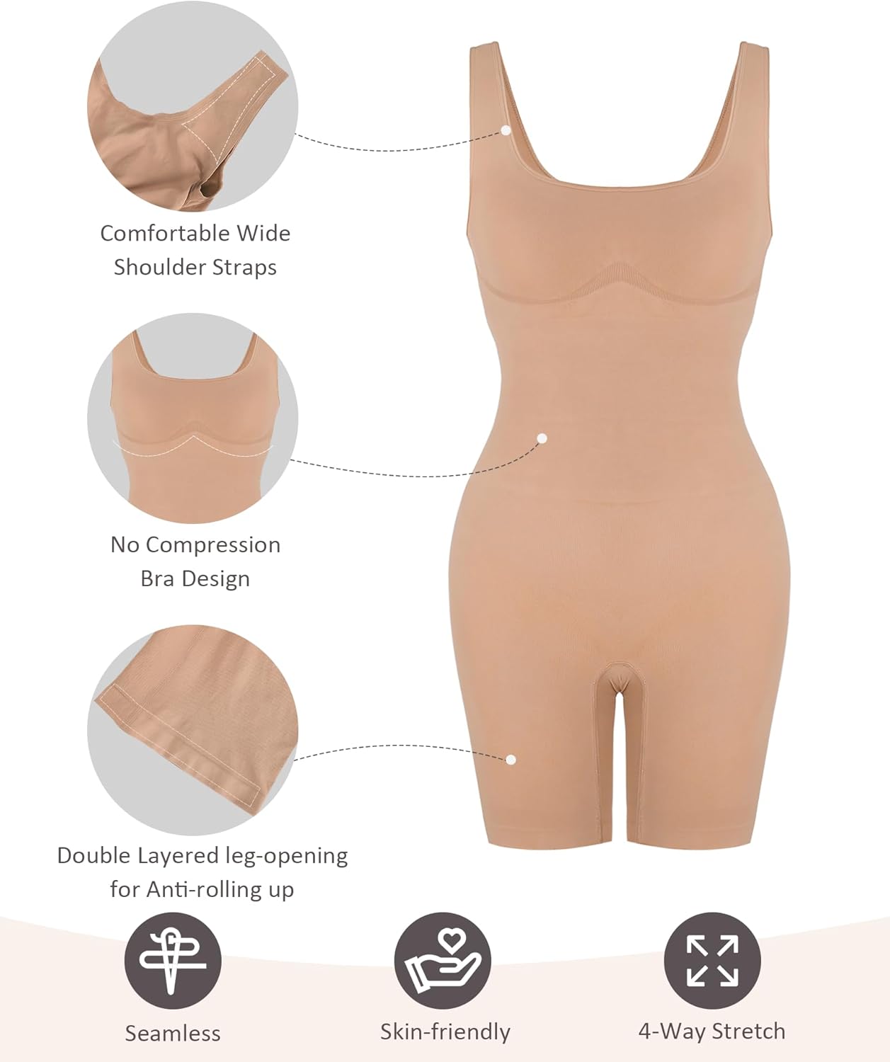 luxglow® Bodysuit  Tummy Control Seamless