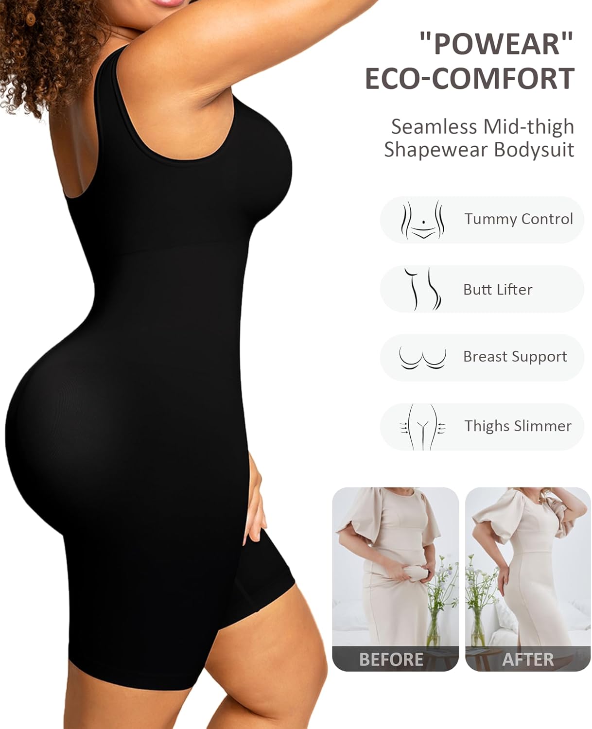 luxglow® Bodysuit  Tummy Control Seamless