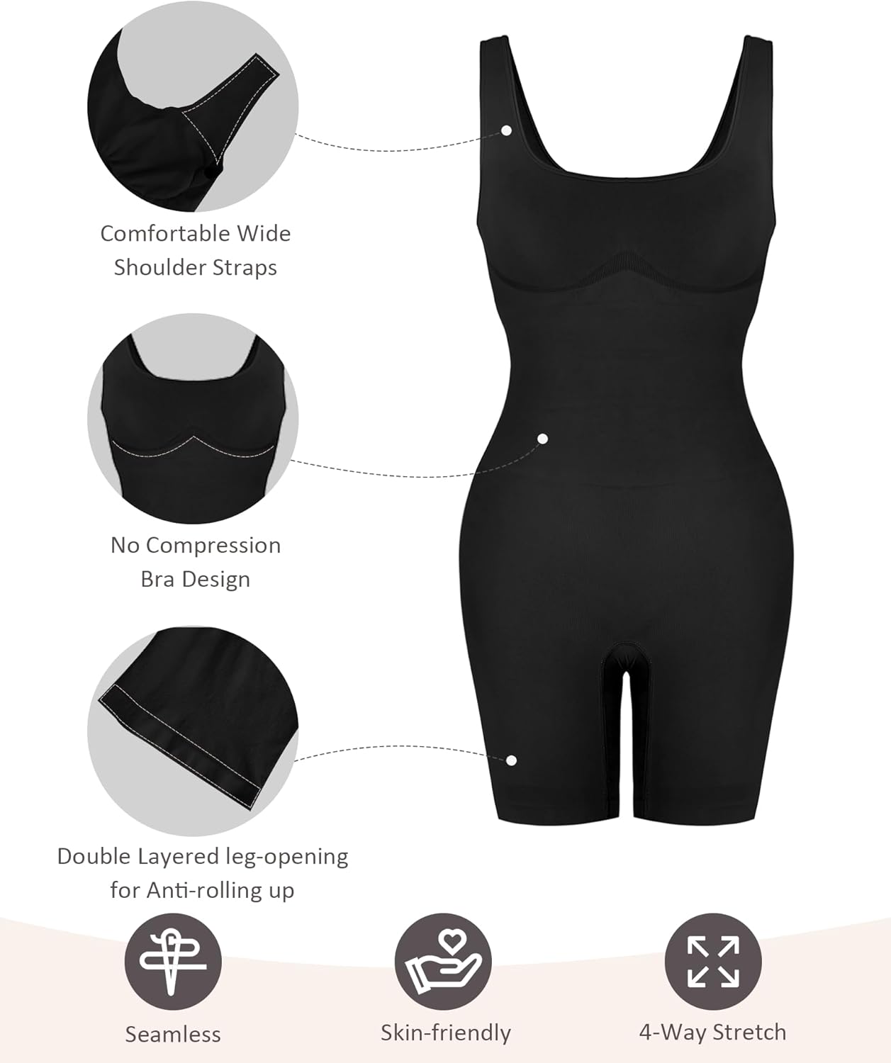 luxglow® Bodysuit  Tummy Control Seamless